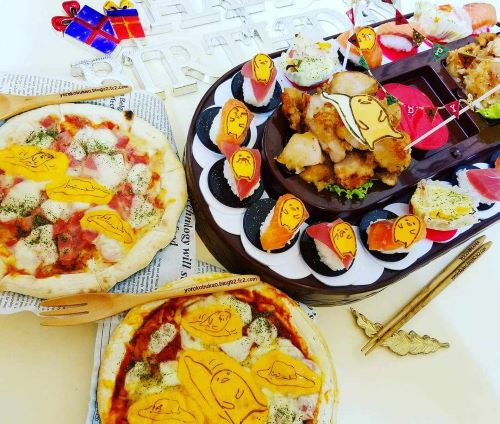 ぐでたま回転寿司☆ぐでたまピザでホムパ♪＆北海道土産におしゃれで美味しいスイーツ「SNOW」(*´艸`*)