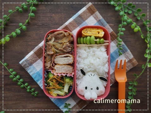 【娘のオベントウ】 ポチャッコのお弁当 【娘のオベントウ】 ポチャッコのお弁当