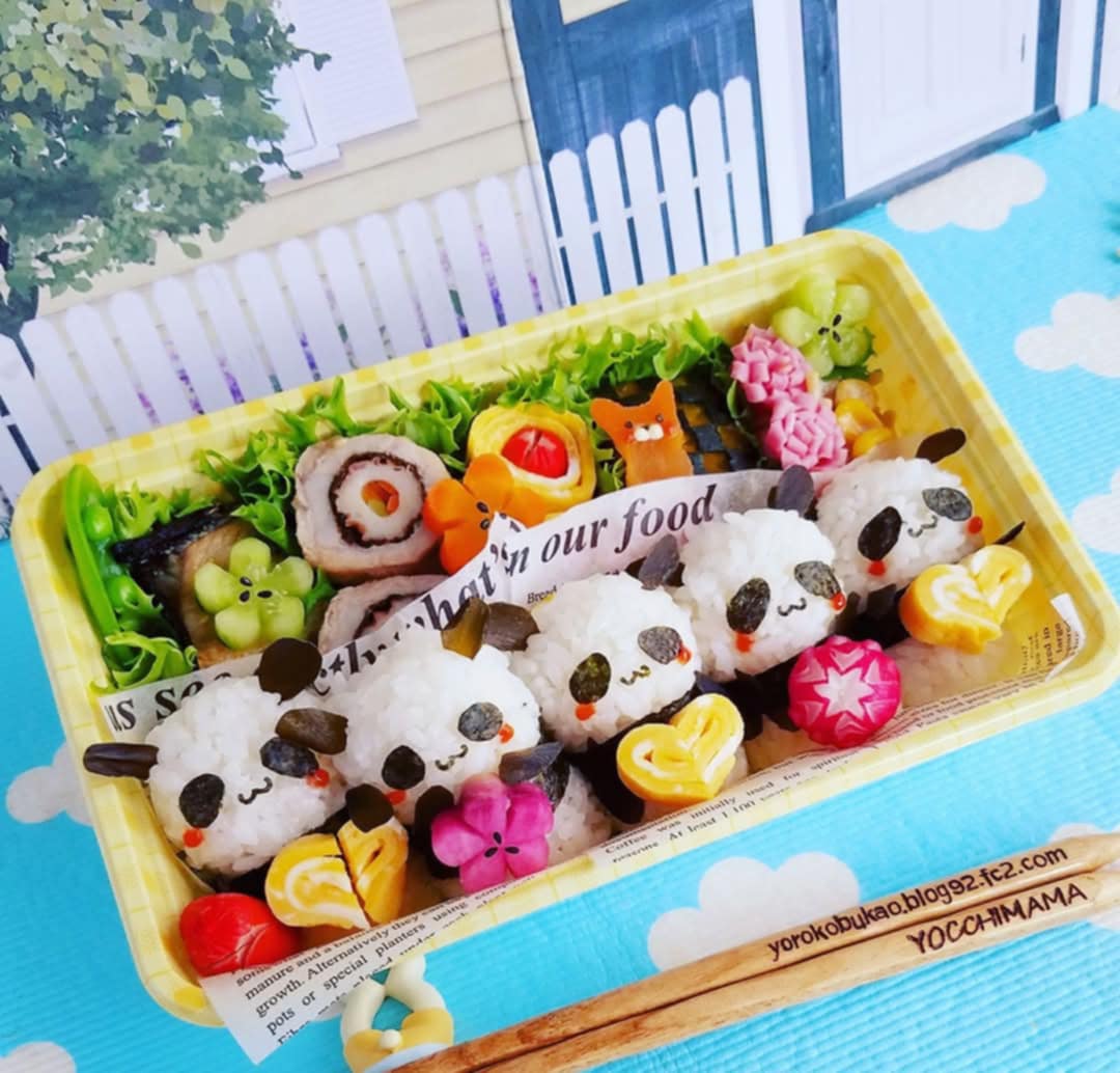 パンダさんおにぎり弁当♪簡単動物おむすび♪＆札幌市中央区「南里食堂」さんで「朝食」「長岡式酵素玄米」でヘルシーモーニング♪(*´艸`*)ワンコインだよ～