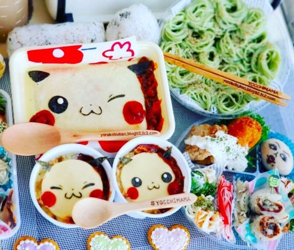 ポケモンオムライス弁当♪＆札幌市中央区「昼食堂 ひるおか」さんの「パスタコース」あまうまトマトも麺も美味しくていつもリピしてる(*´艸`*)