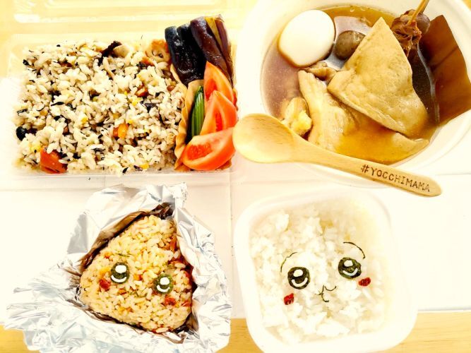 ちいかわおでん弁当と炊き込みご飯弁当＆たまには作ったものアップ～得意の豚足煮込みとニックジャガー♪