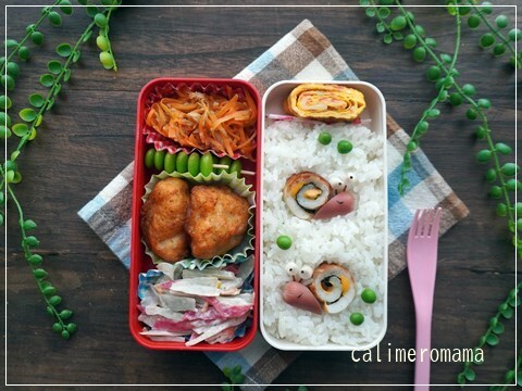 【娘のオベントウ】 カタツムリのお弁当 【娘のオベントウ】 カタツムリのお弁当