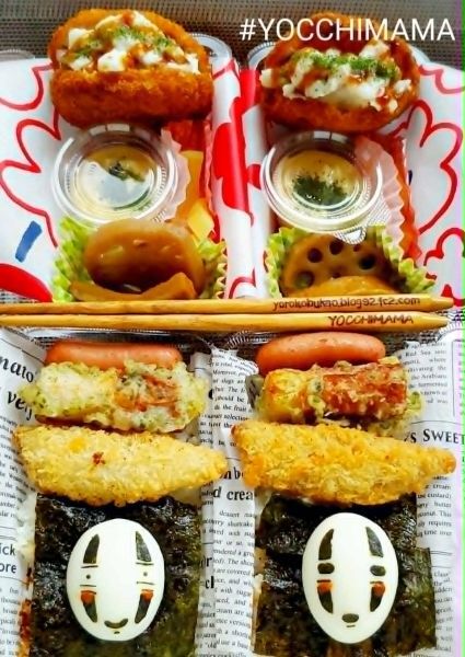 カオナシ海苔弁当＆札幌市中央区狸小路「ドトール」さんで♪「ロングジャーマンレタスドック」とアイコーとブレンド♪