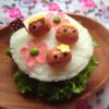ライスバーガー＊キャラ弁 – ミニフランクを可愛くデコ♪