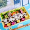 簡単可愛いパンダデコおにぎり＆デコおかず弁当＆「One Hundred BAKERY 〜 世界初の食パン 札幌店」さんの「クロワッサン」「パストラミサンド」(*´艸`*)