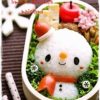 クリスマスに雪だるまちゃんおにぎり