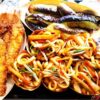 ナス味噌とホタテの稚貝フライと醤油ラーメン風焼うどん♪＆白石区栄通「ごまそばの八千代」さんの「かつ丼セット」「おろしぶっかけそば」(*´艸`*)
