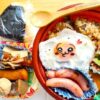 ちいかわ うさぎチャーハン弁当＆弁菜亭本店」さんの「本日のオススメ」「味噌カツ定食」と「わかめ蕎麦」麺ハーフ(*´艸`*)