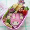 マイメロディのお弁当 – うさぎ型で平面メロディちゃん♪